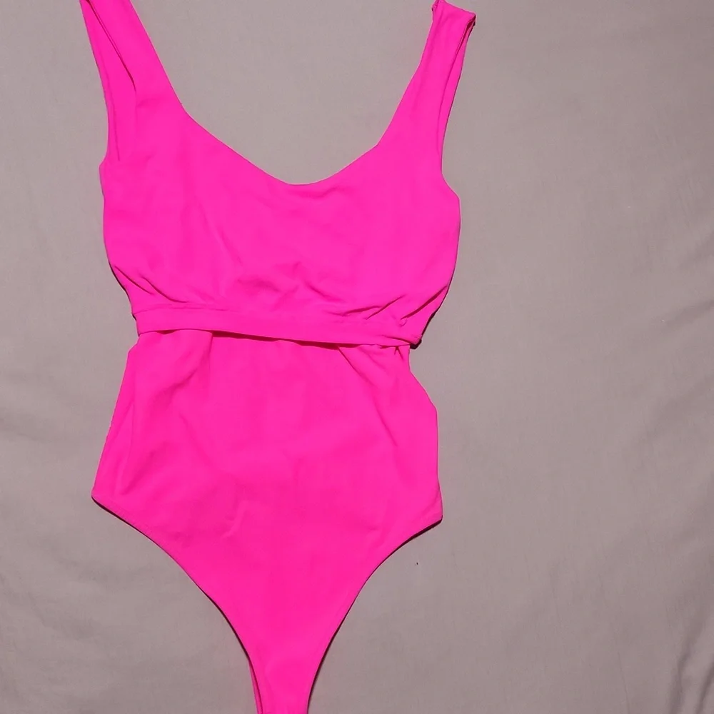 FREE PEOPLE INTIMATELY Pink Women's One-Piece Swimsuit SIZE M-L - Picture 8 of 9